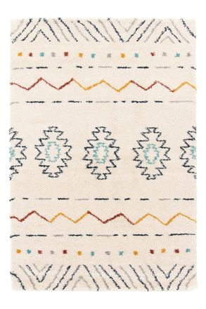 AFK Living Alfombra dise&ntilde;o suave y voluminosa beige 120 x 170 cm