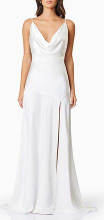 Elliatt Clementine Satin Gown in Ivory at Nordstrom, Size Xx-Large