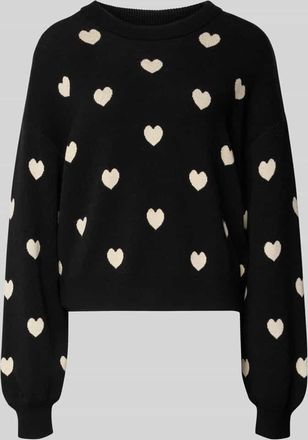 Noisy May Strickpullover mit Puffärmeln Modell CHARLOTT in Black, Größe XL