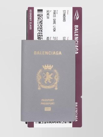 Balenciaga leather passport wallet