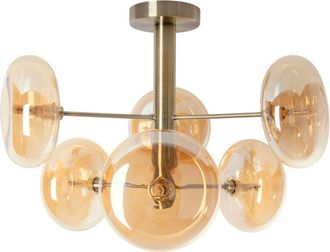 Näve Naeve ORION Lámpara de techo semiempotrada de varios brazos, ámbar, 6 luces G9