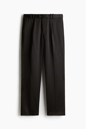 H&M Satinhose in Relaxed Fit - Schwarz