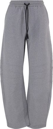 Just Cavalli Light Grey Drawstring Cotton Straight-Leg Pants