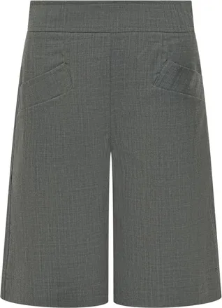Ganni Grey Solid Shorts