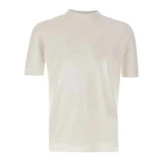 FILIPPO DE LAURENTIIS T-Shirts, male, White, Size: 3XL Cotton Crepe T-shirt and Polo