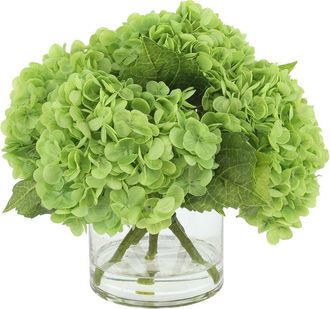 Creative Displays Inc. Real Touch Hydrangea Floral Arrangement In Glass Vase