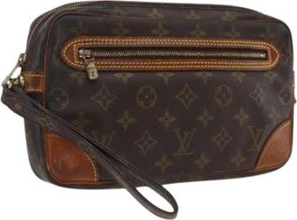 Louis Vuitton Pre-owned Clutches, female, Brown, Size: ONE SIZE Pre-owned Monogram Clutch Bag