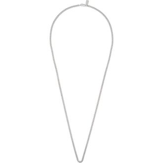 AllSaints Perrie Slim Chain Necklace in Warm Silver at Nordstrom
