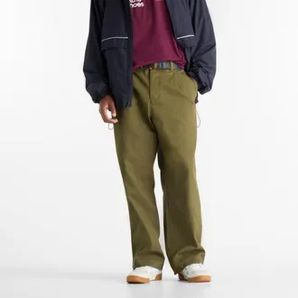 New Balance Uomo Numeric Pleated Pant in Marrone, Twill di Cotone, Taglia XL