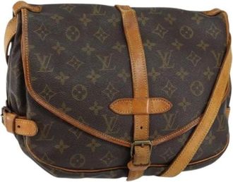 Louis Vuitton Pre-owned Cross Body Bags, female, Brown, Size: ONE SIZE Pre-owned Canvas Cross Body Bag