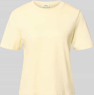 s.Oliver Red Label Relaxed Fit T-Shirt aus reiner Baumwolle in Hellgelb, Gr&ouml;&szlig;e 34