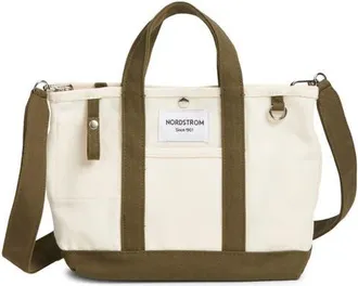 Nordstrom Small 125th Anniversary Structured Tote in Beige Beach- Olive Night at Nordstrom