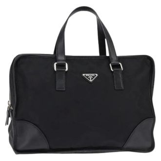 Prada Pre-owned Handbags, unisex, Black, Size: ONE SIZE Pre-owned Nylon Handbag
