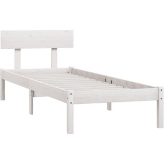 vidaXL Vidaxl - Estructura de cama individual pequeña sin colchón madera blanco