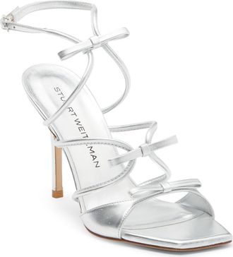 Stuart Weitzman Tully 100 Sandal in Silver at Nordstrom Rack, Size 10.5