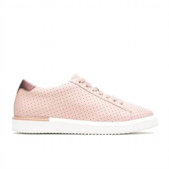 Hush Puppies Womens Sabine Sneakers In Pale Blush Perf Leather