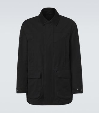 Tom Ford Chaqueta utilitaria de sarga en mezcla de algod&oacute;n y seda