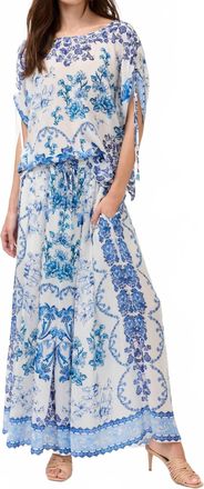 Johnny Was Pleated Wide Leg Pant In Vallora