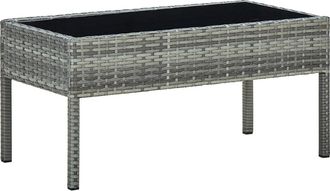 vidaXL Mesa De Jard&iacute;n Rat&aacute;n Sint&eacute;tico Gris 75x40x37 Cm Vidaxl