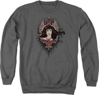 Gildan Batman V Superman Winged Goddess Adult Crewneck Sweatshirt