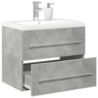 Berkfield Home 2 Piece Bathroom Furniture Set Concrete Grey Engineered Wood