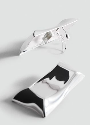 Mango Orecchini di metallo irregolari argento - Donna - Taglia unica - MANGO