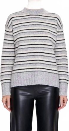Pistola Denim Womens Hanna Sweater In Grey White Stripe