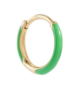 Pers&eacute;e 18kt gold single hoop earring