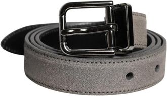 Dolce & Gabbana Prachtige Riem - Heren - Riemen - Grijs - ONE Size - Leer - Accessoires