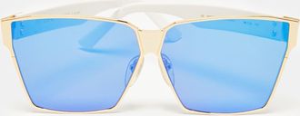 Aigner Irresistor Kubrik White/multicolor Mirror Irresistor Square Sunglasses