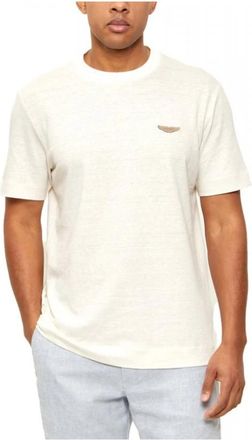 HUGO BOSS Tops > T-Shirts - Heren - T-shirts - Beige - XL - Katoen - Tops