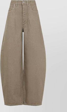 Jacquemus denim high-rise curved-leg wide-leg trousers