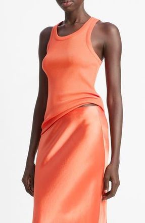 Vince Scoop Neck Rib Tank in Burnt Orchid at Nordstrom Rack, Size X-Large