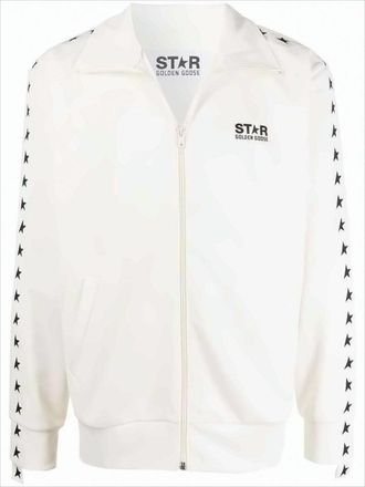 Golden Goose Full-Zip Jacket With High Collar And Bold Star Motifs