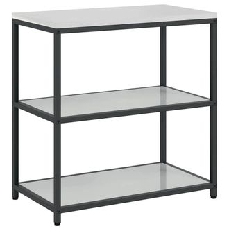 Berkfield Home Kitchen Storage Shelf with Storage Silver Galvanised steel