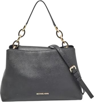 Michael Kors Tweedehands leren schoudertassen - Dames - Vintage Schoudertas - Zwart - ONE Size - Vintage