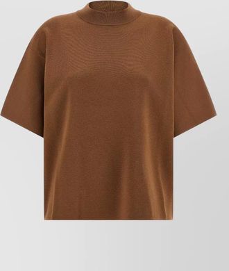 Max Mara viscose milano stitch short-sleeve sweater