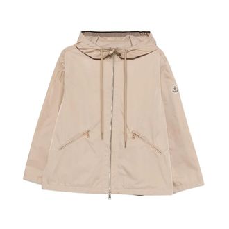 Moncler Hooded Jacket - female - Moncler - Light Jackets - Beige - M - Jackets