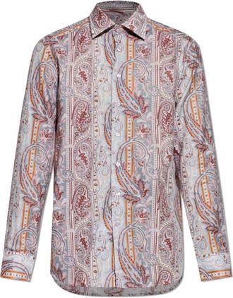 Etro Overhemden, Heren, Veelkleurig, L, Katoen, Shirt met patroon