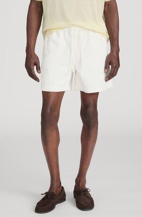 Frame Denim Cotton Canvas Drawstring Shorts in Off White at Nordstrom, Size Xx-Large