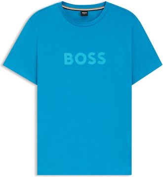 HUGO BOSS Heren Logo Strand T-Shirt (Turquoise)