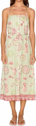 Minkpink Soleil Tie Waist Midi Dress In Green
