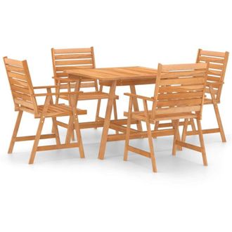 vidaXL Juego De Comedor Para Jard&iacute;n 5 Piezas Madera Maciza De Acacia Vidaxl