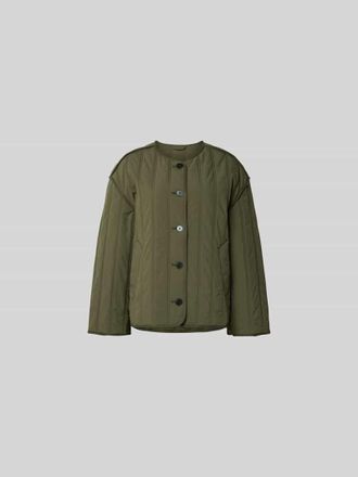 Closed Closed Steppjacke mit Rundhalsausschnitt in Khaki, Gr&ouml;&szlig;e XS