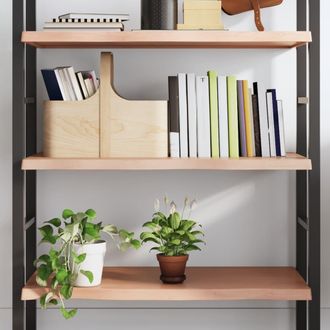 vidaXL Vidaxl - Estante Pared Madera Roble Tratada Marr&oacute;n Claro 100x40x(2-4) Cm
