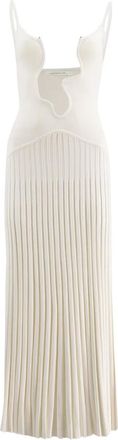 CHRISTOPHER ESBER Salacia Wire Sunray Jurk - Dames - Avondkleed - Wit - M - Nylon - Kleedjes