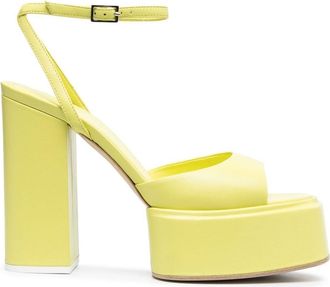 3Juin Beth 130mm platform sandals - women - Calf Leather/Calf Leather/Calf Leather - 38 - Green