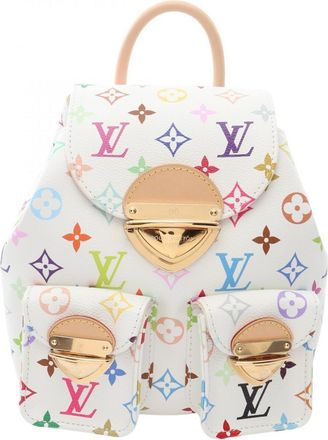 Louis Vuitton Multi-Color White Monogram Multicolore Leather Backpack (Pre-Owned)