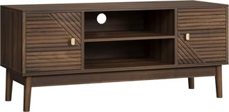 Urban Meuble Mueble de tv vintage efecto madera con 2 puertas y 2 nichos