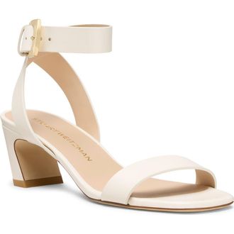 Stuart Weitzman Sai Sandal 50 in Cream at Nordstrom, Size 10